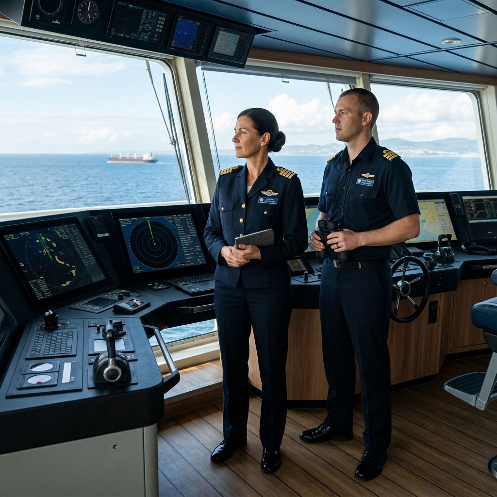 Marine Crew on Bridge